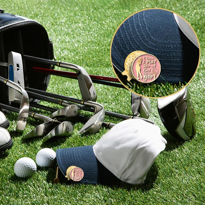 GEYGIE Pink Golfer Ball Marker with Magnetic Hat Clip, Funny Golf Accessories Gifts for Men Women, Novelty Birthday Gifts for Men Women Golfer Fan - Image 5